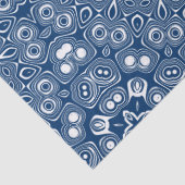 Indigo Blauwe Mandala Patroon Tissuepapier (Detail)