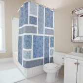 indigo blauwe marinewaterkant mooi douchegordijn (In situ)