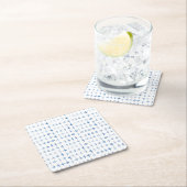 Indigo blauwe waterverf kruist het shibori-patroon kartonnen onderzetters (Insitu)