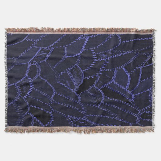 Indigo Blauwe Worpdeken Deken (Voorkant)