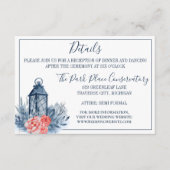 Indigo Bliss Floral Branches Lantern - Gegevens Informatiekaartje (Voorkant)