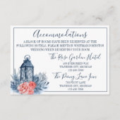 Indigo Bliss Floral Stems Lantern Accommodations Informatiekaartje (Voorkant)