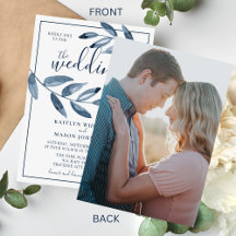 Indigo Bliss Waterverf Leaf Branch Photo Wedding