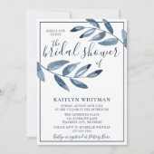 Indigo Bliss Waterverf Leaf Branch Vrijgezellenfee Kaart (Voorkant)