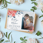 Indigo Bliss Waterverf Leaf Floral Branches Save The Date