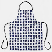 Indigo Block Print Fiber Art All-Over Print Schort (Voorkant)