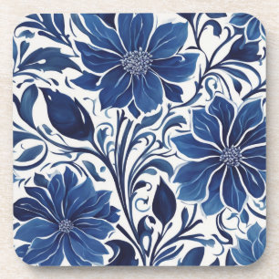 indigo bloem tuin coaster bier onderzetter