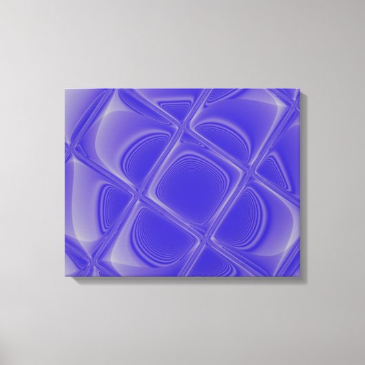 Indigo bloemblaadjes gemorfd omwikkeld canvas afdruk (Voorkant)