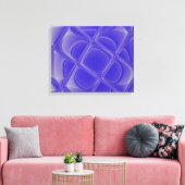 Indigo bloemblaadjes gemorfd omwikkeld canvas afdruk (Insitu (Woonkamer))