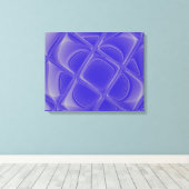 Indigo bloemblaadjes gemorfd omwikkeld canvas afdruk (Insitu (Houten vloer))