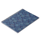 Indigo Bloemmotief Notitieboek (Linkerzijde)