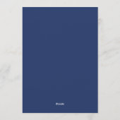Indigo Bloemschilderkunst Bruiloft Kaart (Achterkant)