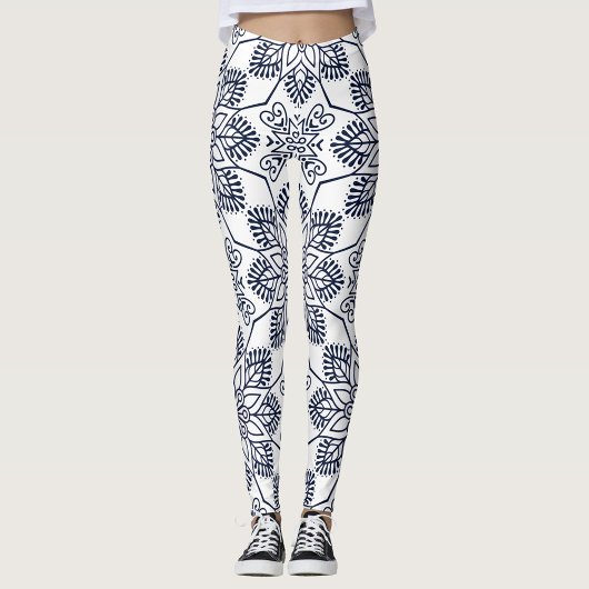 Indigo Bloom Mandala Broek Leggings