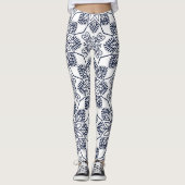 Indigo Bloom Mandala Broek Leggings (Voorkant)
