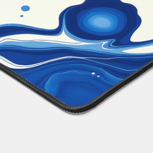 Indigo Blue Abstract Modern Professional Bureaumat (Hoek)