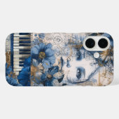 Indigo Blue  Abstracte kunst Collage Case-Mate iPhone Case (Achterkant (horizontaal))