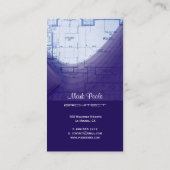 Indigo Blue Architect businesskaarten Visitekaartje (Achterkant)