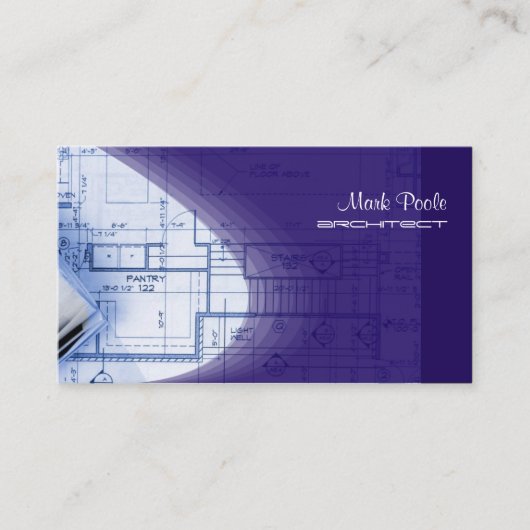 Indigo Blue Architect businesskaarten Visitekaartje (Voorkant)