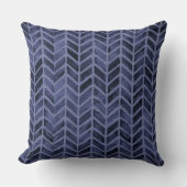 Indigo Blue Arrow Pattern Kussen (Voorkant)