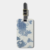 Indigo Blue Batik Map of the World Bagagelabel (Voorkant verticaal)