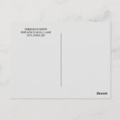 Indigo Blue Blush Pink Change Address Briefkaart (Achterkant)