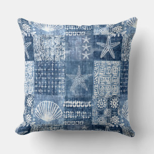 Indigo Blue Boho Coastal Sierkussen