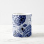 Indigo Blue Botanical & Bugs Floral Toile Koffiemok (Center)