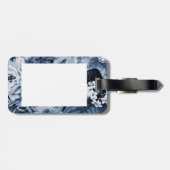 Indigo Blue  Botanical Floral Toile No.1 Bagagelabel (Achterkant horizontaal)