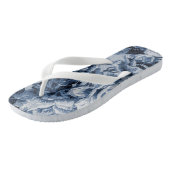Indigo Blue  Botanical Floral Toile No.1 Teenslippers (Schuin)