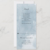 Indigo blue calligraphy bruiloft nodigt rsvp uit kaart (Achterkant)