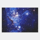 Indigo Blue Celestial Stars  Foto Overlay Inpakpapier Vel (Voorkant 3)