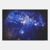 Indigo Blue Celestial Stars  Foto Overlay Inpakpapier Vel (Voorkant)