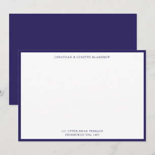 Indigo Blue Classic Border Card Notitiekaartje