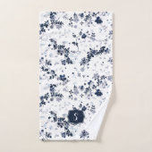 Indigo Blue Clematis — op maat gesneden vormgeving Bad Handdoek (Handdoek)