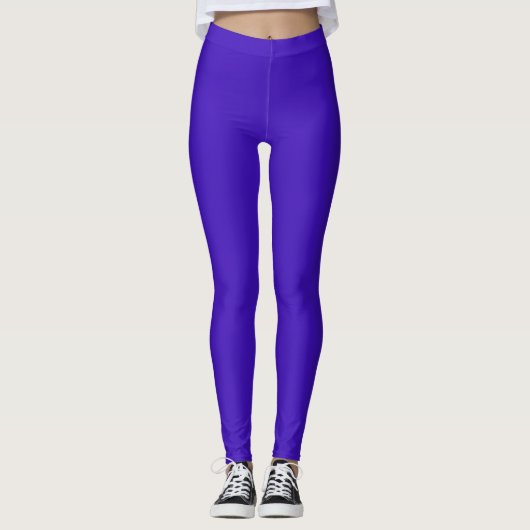Indigo Blue Color Leggings (Voorkant)