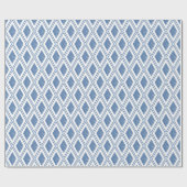 Indigo Blue Diamond Pattern Cadeaupapier (Vlak)