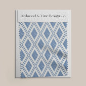 Indigo Blue Diamond Pattern Stof