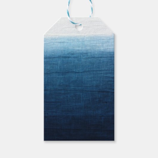 Indigo Blue Dip geverfd/Ombre' Fade Ocean Beauty! Cadeaulabel (Voorkant)