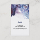 Indigo Blue en Paarse Waterverven Modern Creatief Visitekaartje (Achterkant)