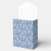 Indigo Blue en White Ethnic Floral Tent Favor Box Bedankdoosjes (Geopend)