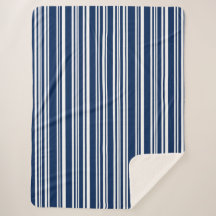 Indigo Blue en White Modern Stripes