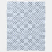 Indigo Blue en White Preppy Check Fleece Blanket Deken (Voorkant)