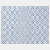 Indigo Blue en White Preppy Check Fleece Blanket Deken (Voorkant (Horizontaal))