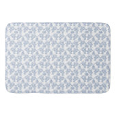 Indigo Blue Ethnic Floral Print Bath Mat (Voorkant)