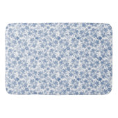  Indigo Blue Ethnic Floral Print Bath Mat (Voorkant)