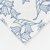 Indigo Blue Ethnic Floral Print Fleece Blanket (Hoek)