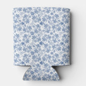  Indigo Blue Ethnic Floral Print Koelbox Blikjeskoeler (Achterkant)