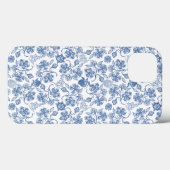Indigo Blue Ethnic Floral Samsung Note 4 Hoesje (Achterkant (horizontaal))