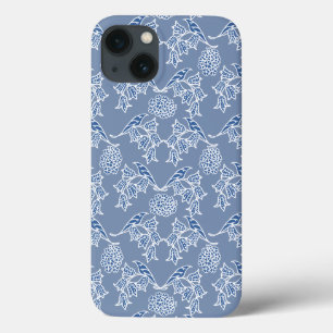 Indigo Blue Ethnic Floral Samsung Note 4 Hoesje