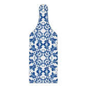 Indigo Blue Floral Azulejo Pattern Portugal Snijplank (Voorkant)